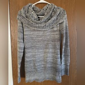 Maurices Gray Knit Cowl Neck Sweater